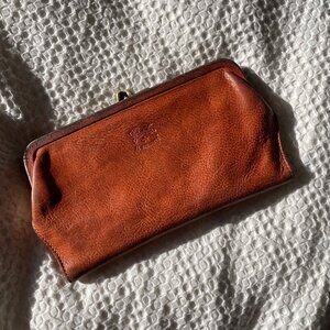 Il Bisonte brass closure clutch wallet